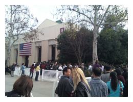 Waiting in line for the Citizenship Oath