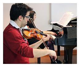 Piano and Violin Players