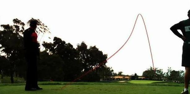 Protracer Image of Tiger Woods at the Buick Invitational - Hole 11